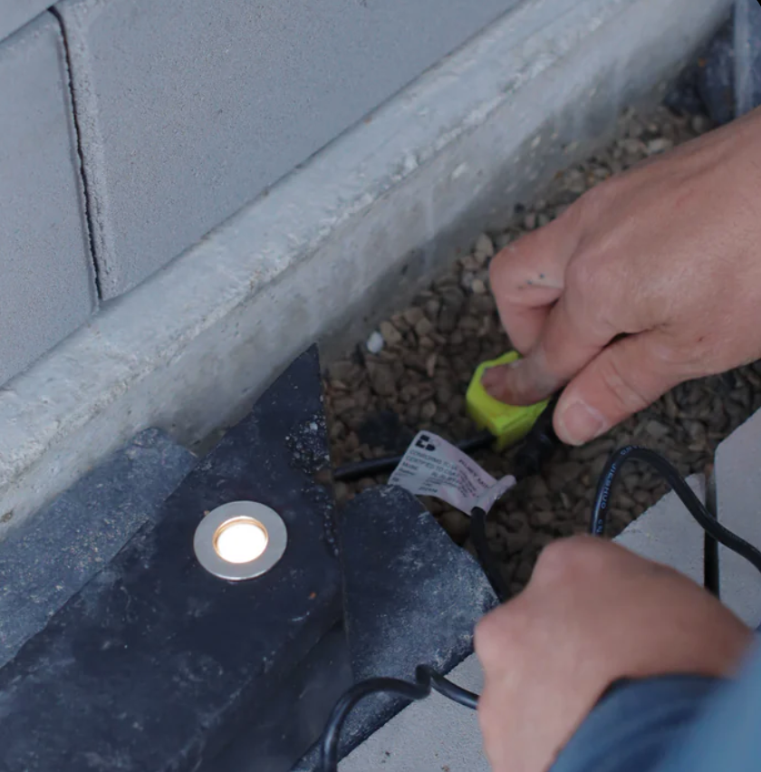 Lambton Lawn installing outdoor lighting in Sarnia